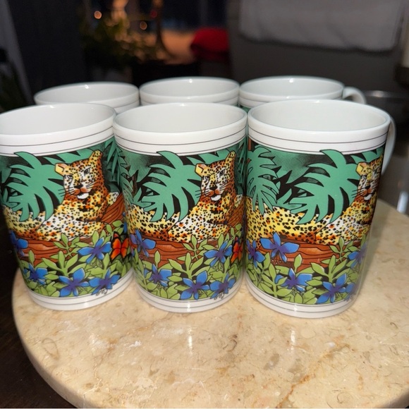 6 Dunoon Of Scotland Mugs Cheetahs~Kenya By Ruth Boden African Animal Stoneware* - Picture 14 of 16